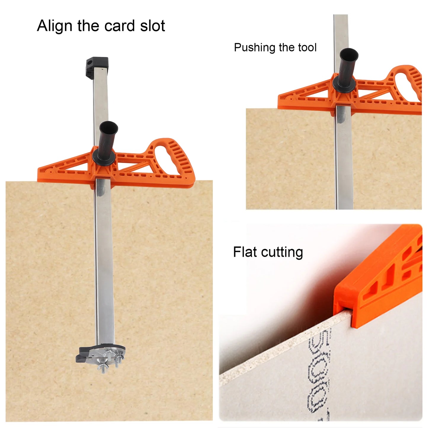 Upgraded model, 9-wheel ABS extended handle, for cutting 8~10mm thick gypsum board, with an embedded scraper blade at the front end