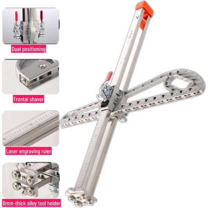 20-round, dual-sided one-button press positioning, aluminum alloy handle, cutting, 9~12mm thick gypsum board, front end embedded scraper blade