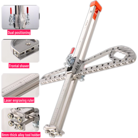 20-round, dual-sided one-button press positioning, aluminum alloy handle, cutting, 9~12mm thick gypsum board, front end embedded scraper blade