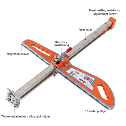 17 rounds,One-button pressing and positioning on both sides,Reinforced nylon handle,Cutting 8~10mm thick gypsum board,Front-end embedded shaving blade