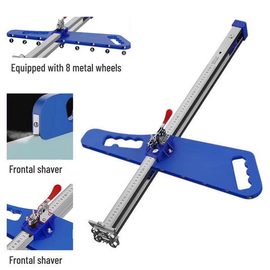 12 rounds, one-side one-button pressing positioning, reinforced nylon handle, cutting, 9~12mm thick gypsum board, front end embedded scraper blade