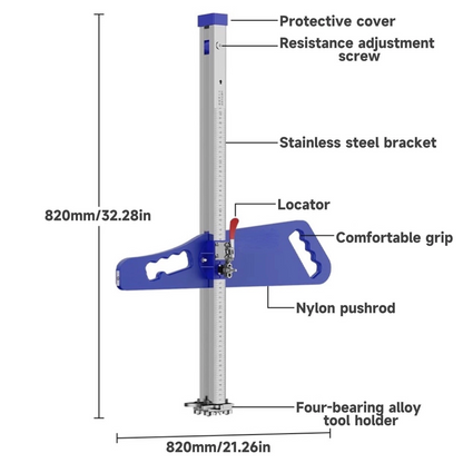 12 rounds, one-side one-button pressing positioning, reinforced nylon handle, cutting, 9~12mm thick gypsum board, front end embedded scraper blade