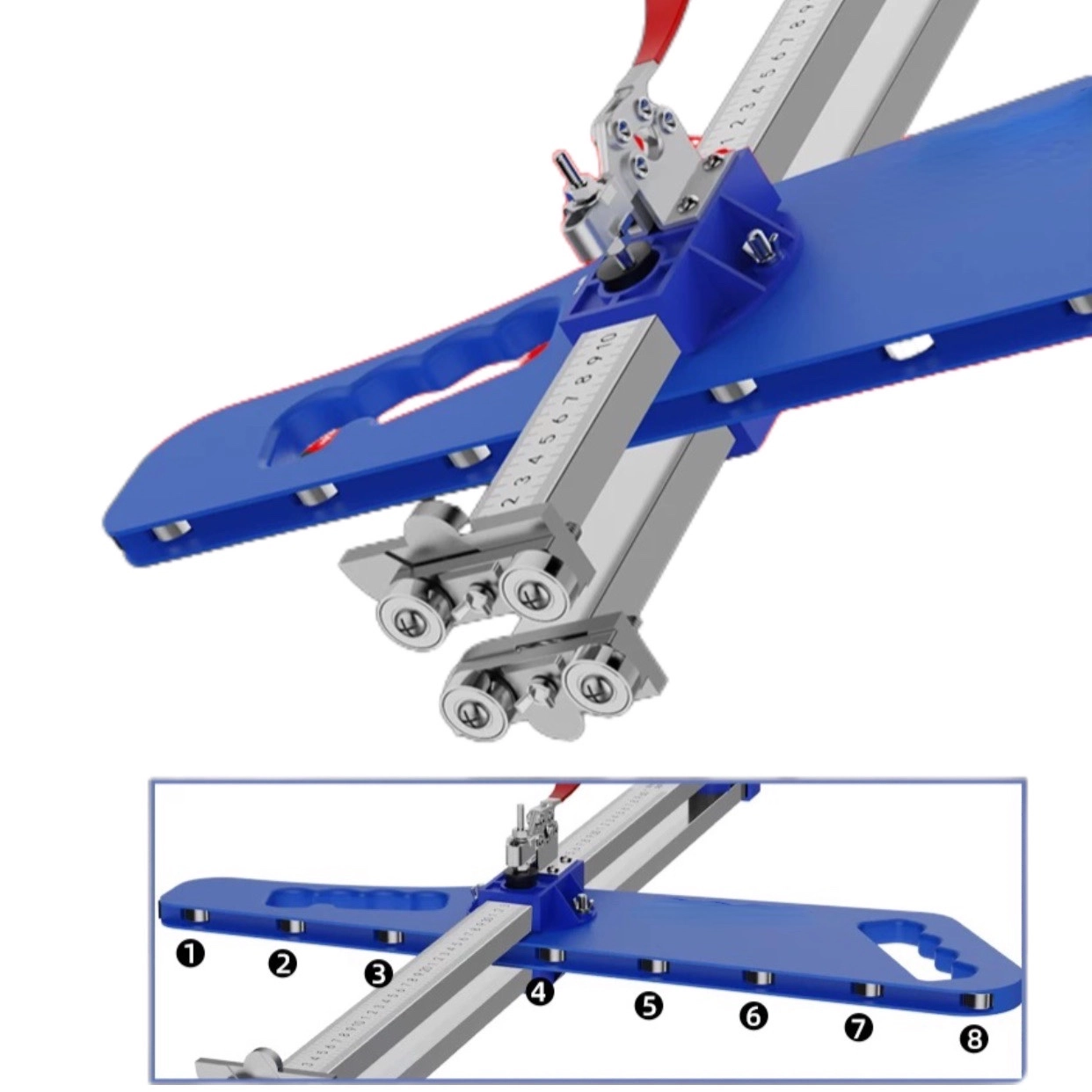 12 rounds, one-side one-button pressing positioning, reinforced nylon handle, cutting, 9~12mm thick gypsum board, front end embedded scraper blade